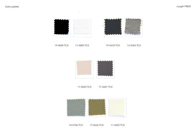 Luoghi project, Color palette
