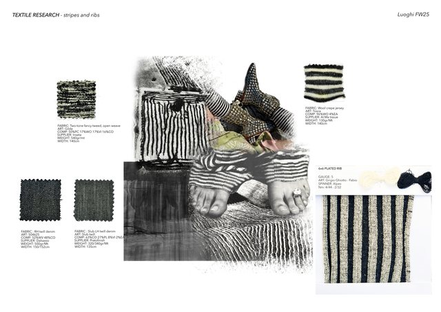 Luoghi project, Textile research, Stripes and ribs