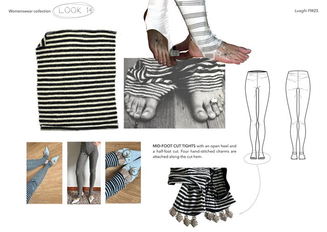 Luoghi project, Look 14, mid foot cut tights
